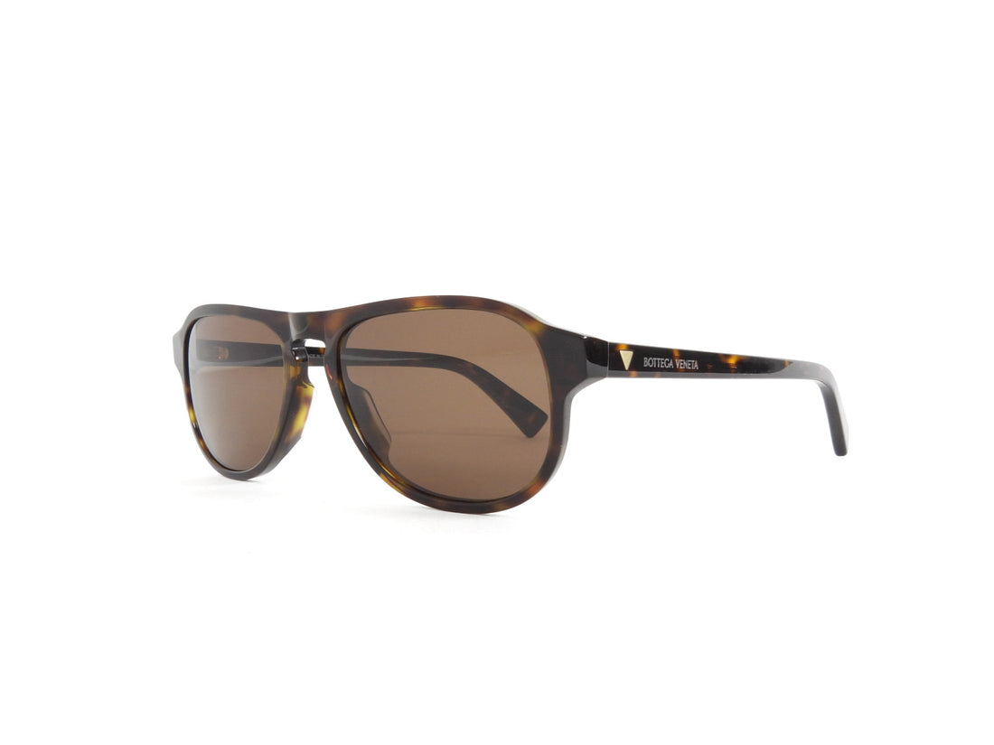 Bottega Veneta Triangle Stud Brown Acetate Aviator Sunglasses - BV1292S