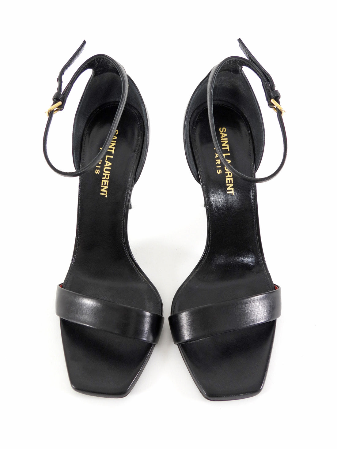 Saint Laurent Amber 105 Black Leather Sandals - 37