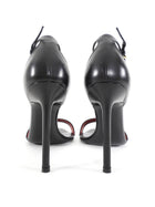 Saint Laurent Amber 105 Black Leather Sandals - 37