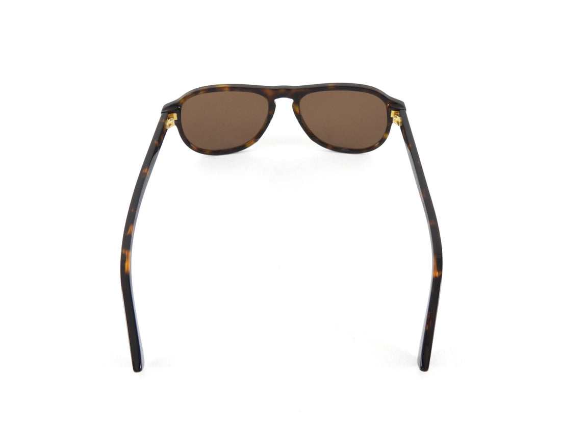 Bottega Veneta Triangle Stud Brown Acetate Aviator Sunglasses - BV1292S