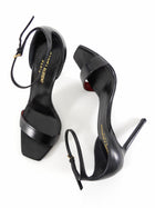 Saint Laurent Amber 105 Black Leather Sandals - 37