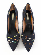 Dries Van Noten Black Printed Fabric Acrylic Heel Pumps - 38.5