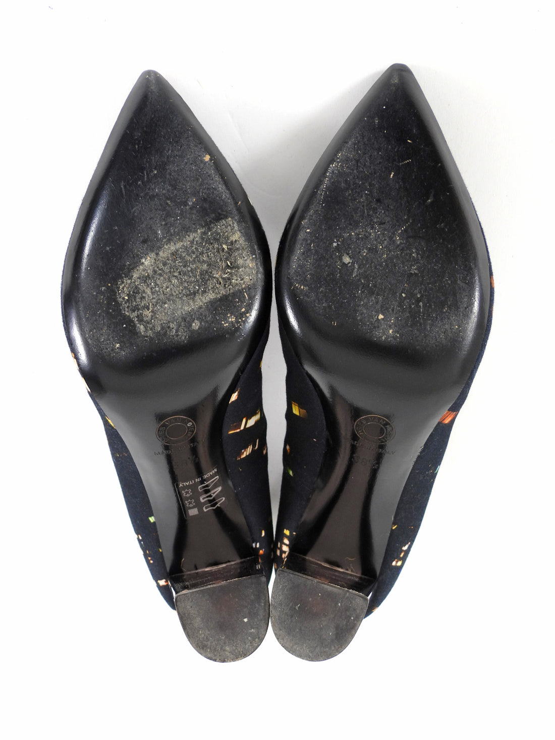 Dries Van Noten Black Printed Fabric Acrylic Heel Pumps - 38.5