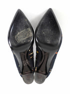 Dries Van Noten Black Printed Fabric Acrylic Heel Pumps - 38.5