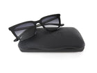 Krewe Bowery Nylon Black Rectangular Sunglasses