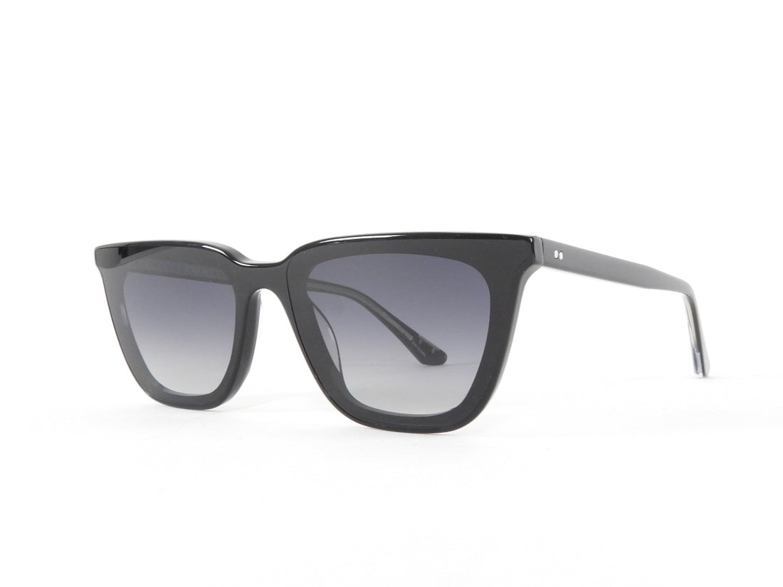 Krewe Bowery Nylon Black Rectangular Sunglasses