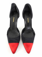 Chanel Vintage Match Stick Satin Cap Toe Pumps - 37.5