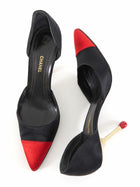 Chanel Vintage Match Stick Satin Cap Toe Pumps - 37.5
