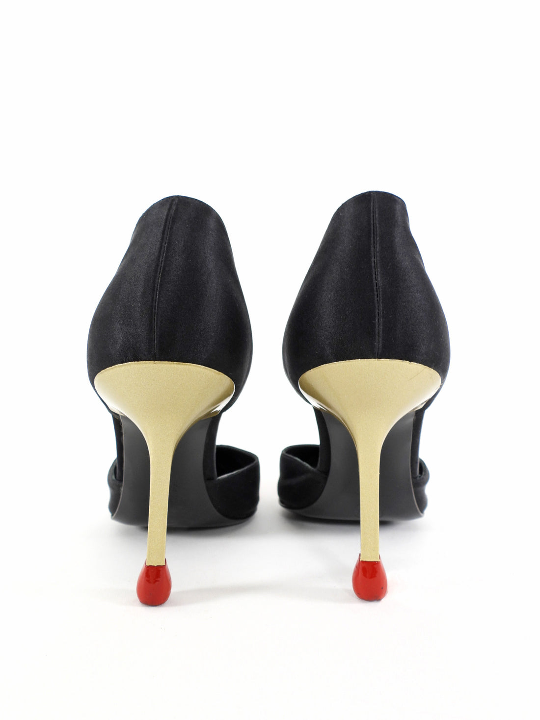 Chanel Vintage Match Stick Satin Cap Toe Pumps - 37.5