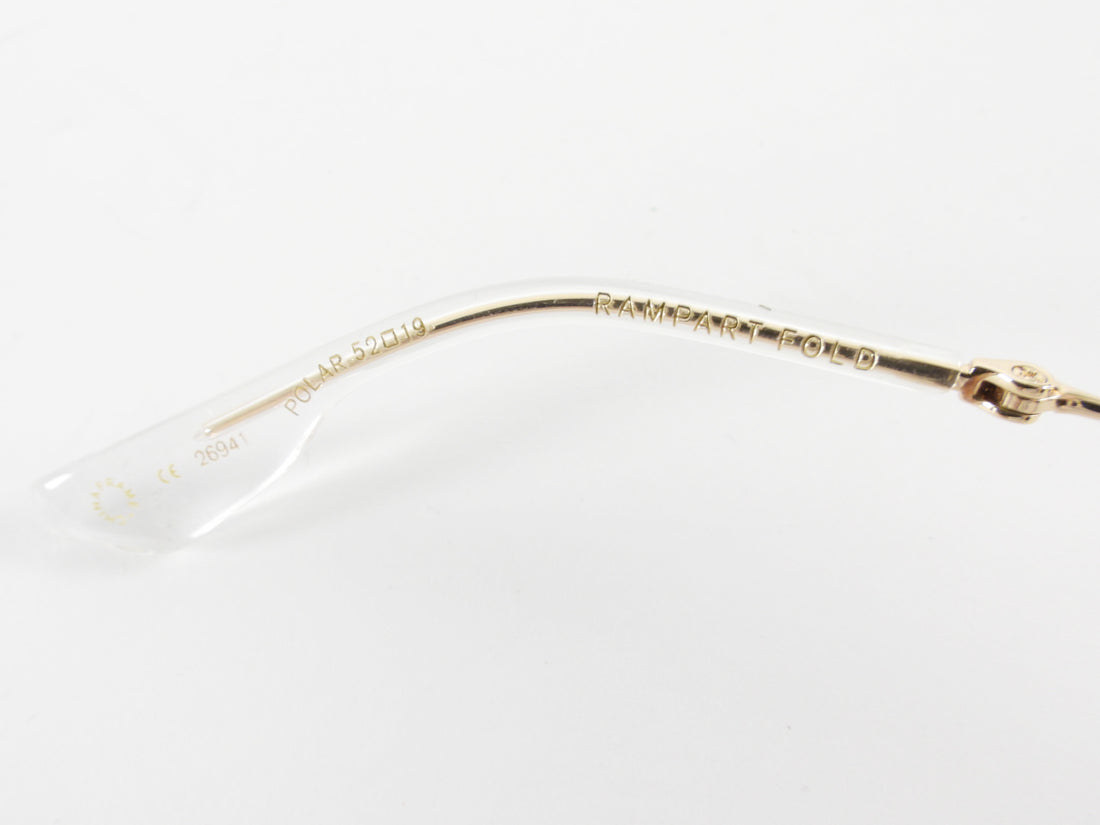 Krewe Gold Round Wire Frame Rampart Fold Sunglasses