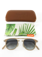 Garrett Leight Taupe Van Buren Combo Fold Sunglasses
