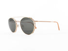 Andy Wolf Gold Round Wire Clip Sunglasses