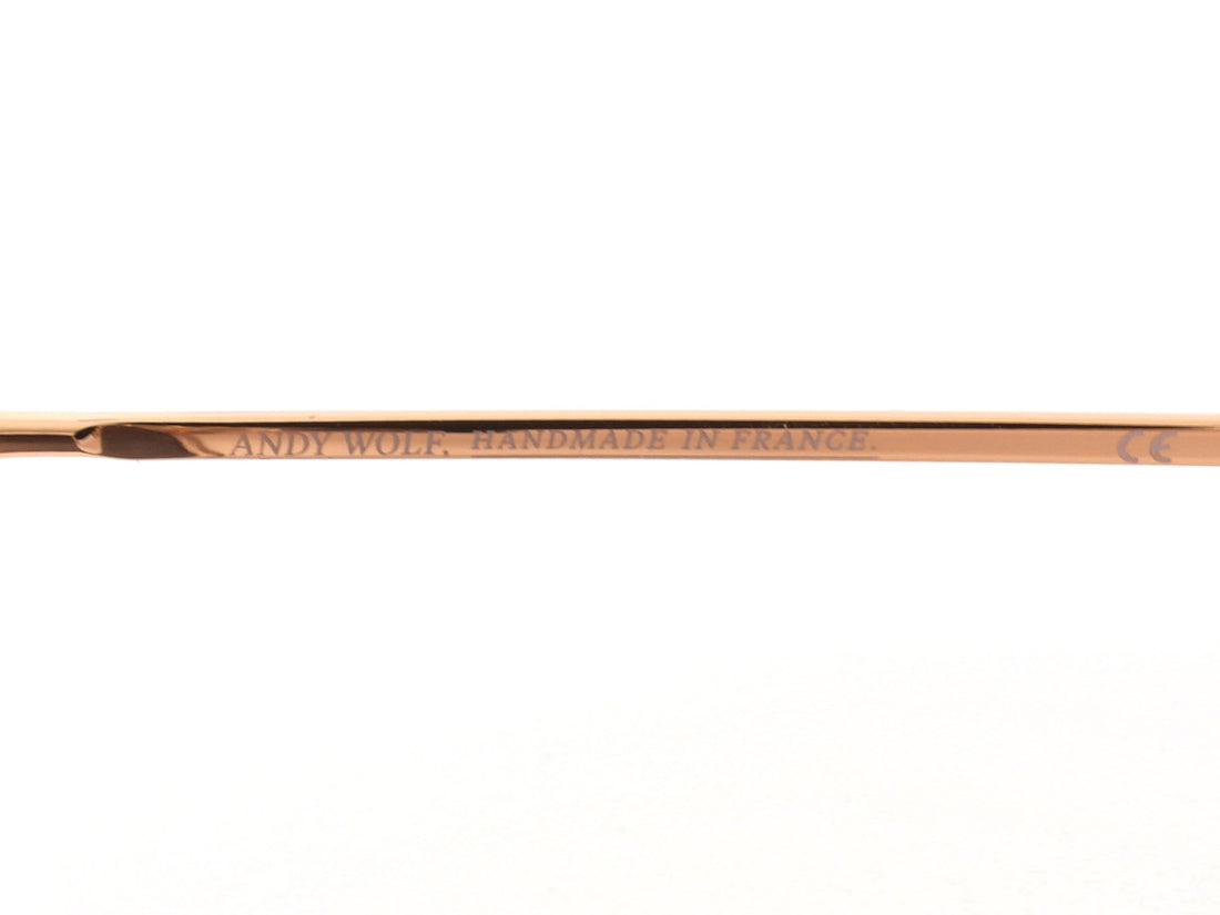 Andy Wolf Gold Round Wire Clip Sunglasses
