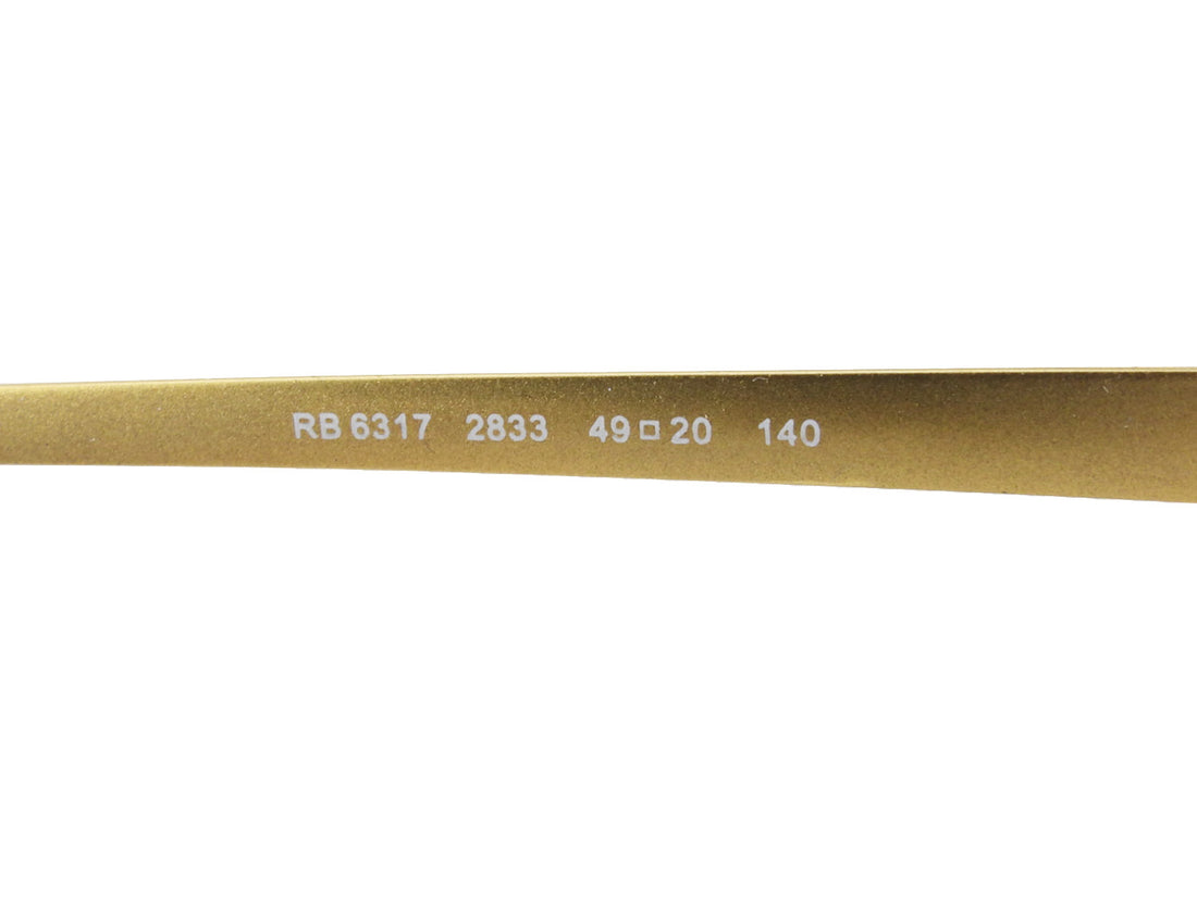 Ray Ban Black Gold Prescription Eyeglass Frames RB6317