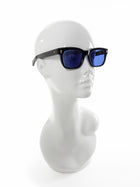 Tejesta Comanche Black Rectangular Acetate Sunglasses