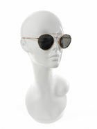 Andy Wolf Gold Round Wire Clip Sunglasses
