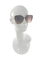 Krewe Dolly Gold Square Mirror Oversized Sunglasses