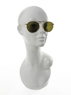 Krewe Gold Round Wire Frame Rampart Fold Sunglasses