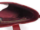 Gucci Burgundy Calfskin Tritone Stripe Web Small Bucket Bag