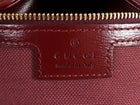 Gucci Burgundy Calfskin Tritone Stripe Web Small Bucket Bag