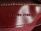 Gucci Burgundy Calfskin Tritone Stripe Web Small Bucket Bag