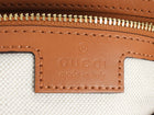 Gucci Toile Canvas and Brown Calfskin Tritone Stripe Web Small Bucket Bag