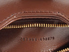 Gucci Chestnut Brown Calfskin Tritone Stripe Web Small Bucket Bag