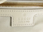 Gucci Ivory Calfskin Tritone Stripe Web Small Bucket Bag
