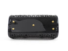 Alexander McQueen Black Patent Honeycomb Leather Heroine Bag