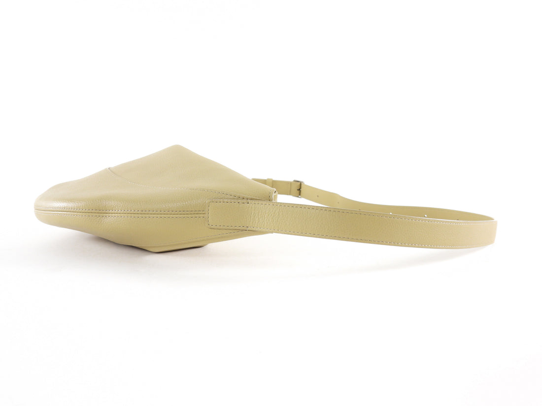 The Row Boulder Beige Leather Jouve Shoulder Bag