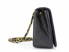 Chanel Black Vintage 1989 Quilted Leather Classic Full Flap Bag Small