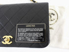 Chanel Black Vintage 1989 Quilted Leather Classic Full Flap Bag Small