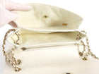 Chanel White Quilted Leather 3 Compartment Hanbok Flap Bag Medium