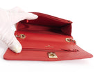 Chanel Red 2019 Chevron Lambskin Trendy WOC Wallet on Chain Bag