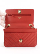 Chanel Red 2019 Chevron Lambskin Trendy WOC Wallet on Chain Bag