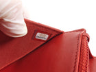 Chanel Red 2019 Chevron Lambskin Trendy WOC Wallet on Chain Bag
