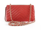 Chanel Red 2019 Chevron Lambskin Trendy WOC Wallet on Chain Bag