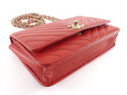 Chanel Red 2019 Chevron Lambskin Trendy WOC Wallet on Chain Bag