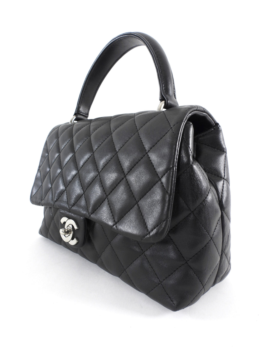 Chanel Black Lambskin Quilted Medium Kelly Flap Bag