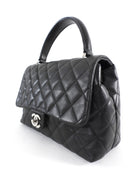 Chanel Black Lambskin Quilted Medium Kelly Flap Bag