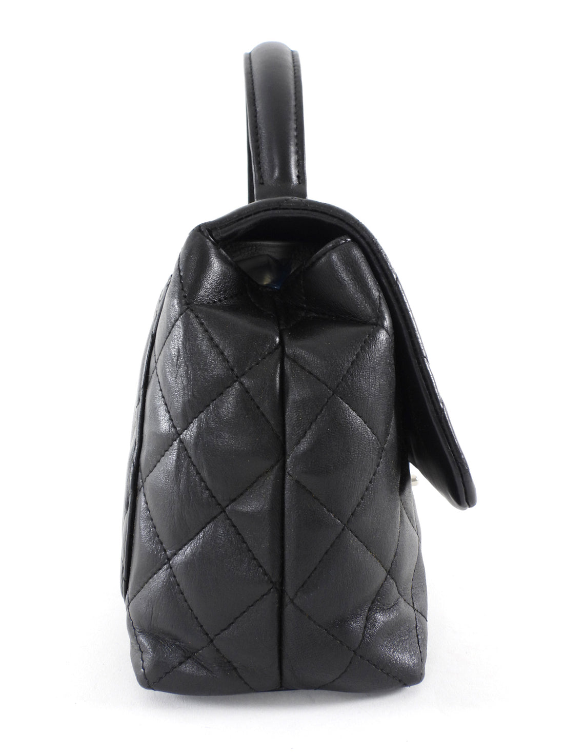Chanel Black Lambskin Quilted Medium Kelly Flap Bag