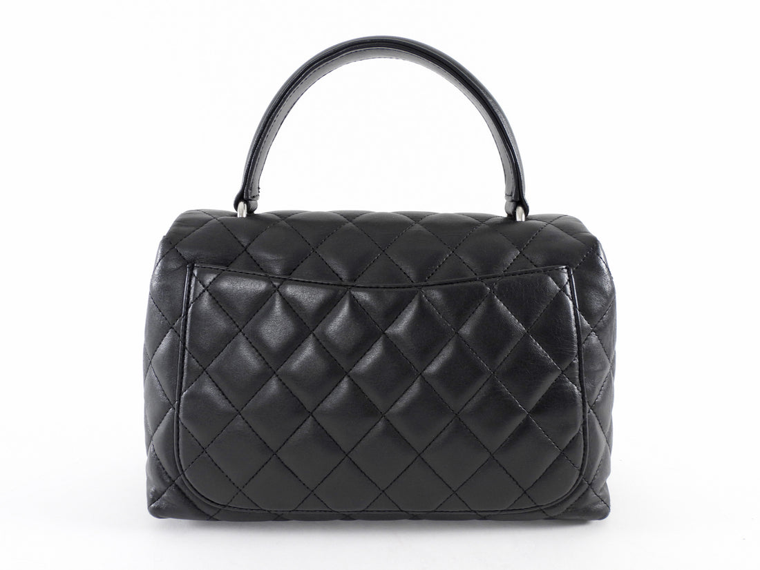 Chanel Black Lambskin Quilted Medium Kelly Flap Bag