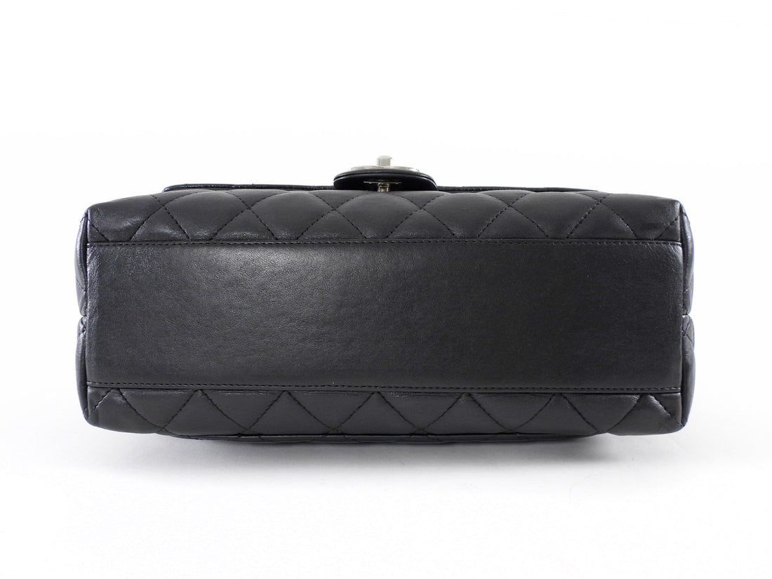 Chanel Black Lambskin Quilted Medium Kelly Flap Bag