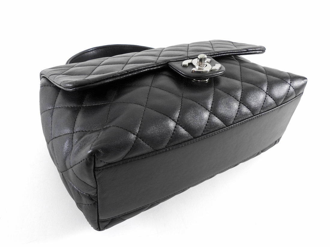 Chanel Black Lambskin Quilted Medium Kelly Flap Bag
