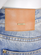 Louis Vuitton Light Blue Denim Vachetta Patch Staple Hardware Tapered Jeans - 32