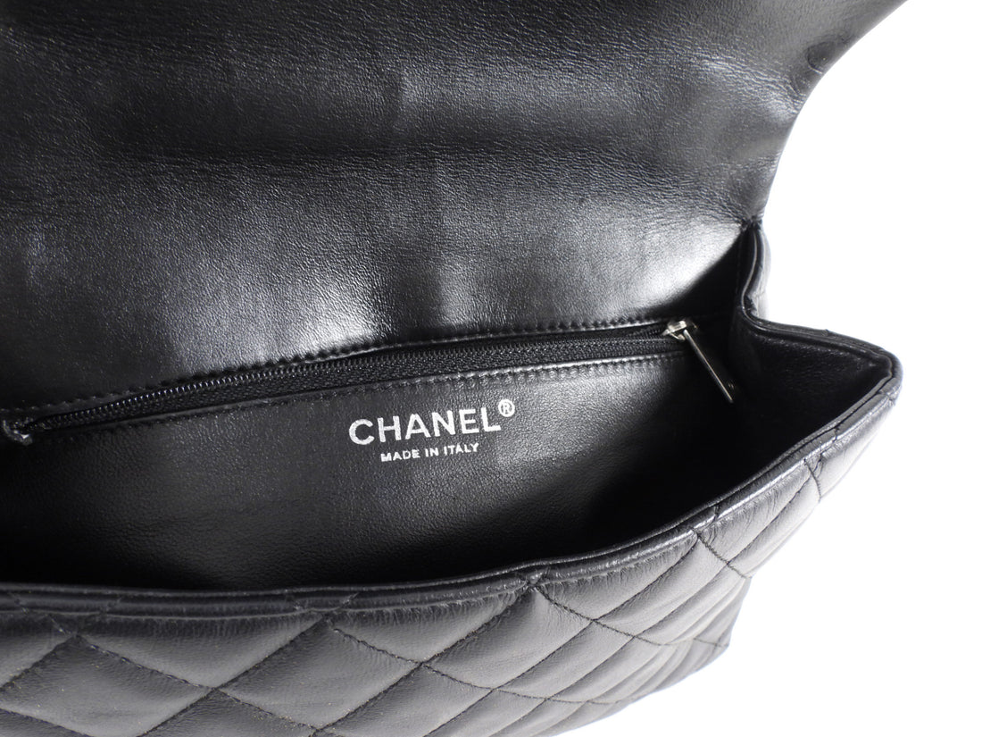 Chanel Black Lambskin Quilted Medium Kelly Flap Bag