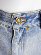 Louis Vuitton Light Blue Denim Vachetta Patch Staple Hardware Tapered Jeans - 32