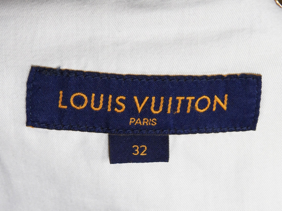 Louis Vuitton Light Blue Denim Vachetta Patch Staple Hardware Tapered Jeans - 32