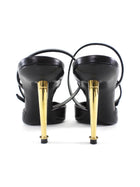Tom Ford Black Leather Padlock Ankle Strap Pumps - 36