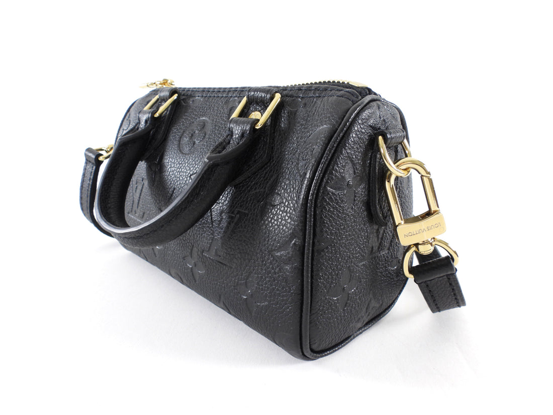 Louis Vuitton Black Monogram Empriente Leather Nano Speedy Bag
